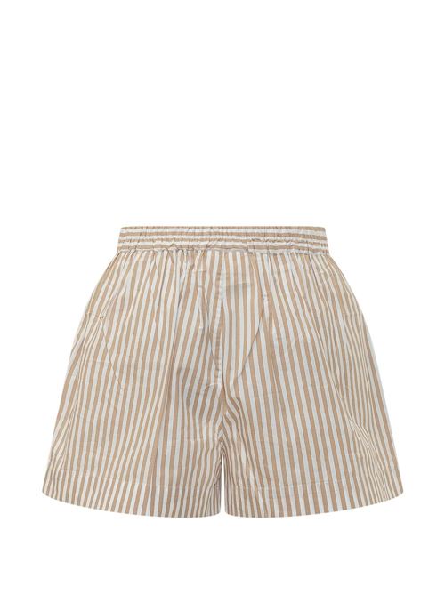 Shorts donna Amani in cotone a righe beige MC2 SAINT BARTH | AMANI00724L